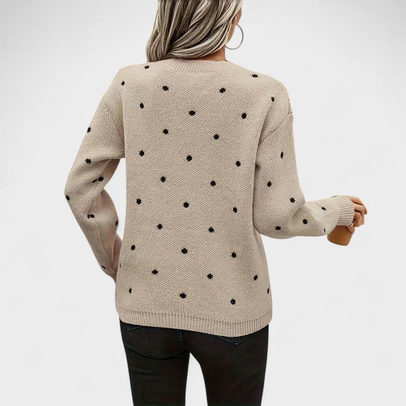 Carina - Camisola de malha com bolinhas