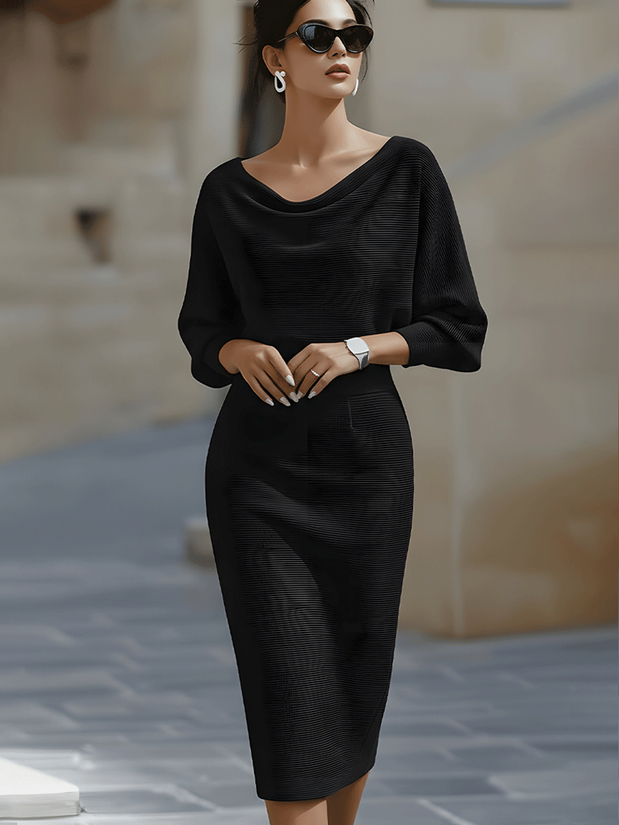 Lídia - Vestido Midi Elegante para o Dia-a-Dia