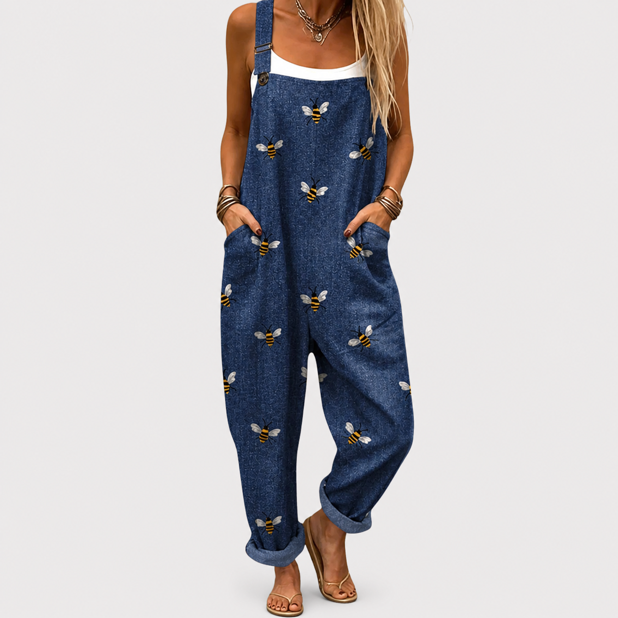Catarina - Macacão estampado confortável