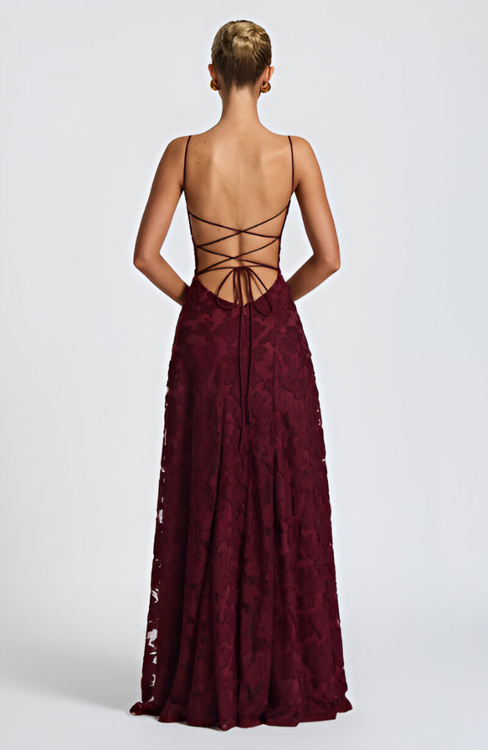 Francisa | Vestido longo de Mulher com corpete de renda