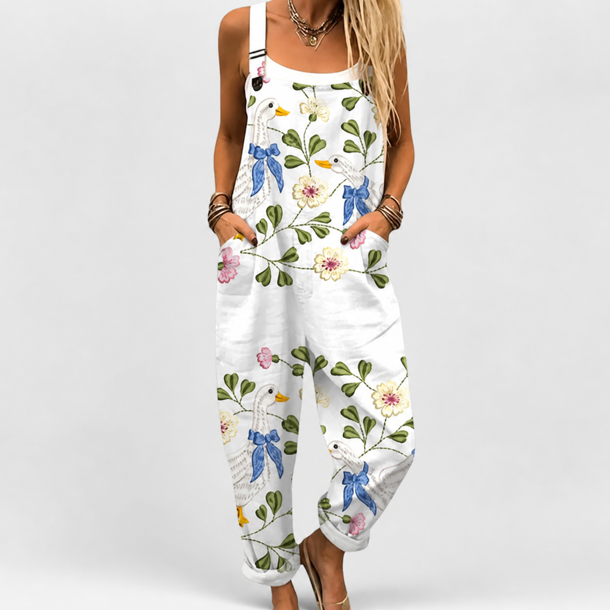 Helena - Macacão estampado confortável