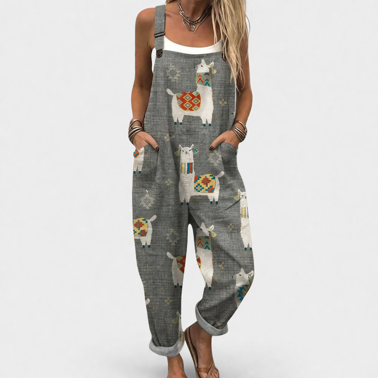 Gabriela - Macacão estampado confortável