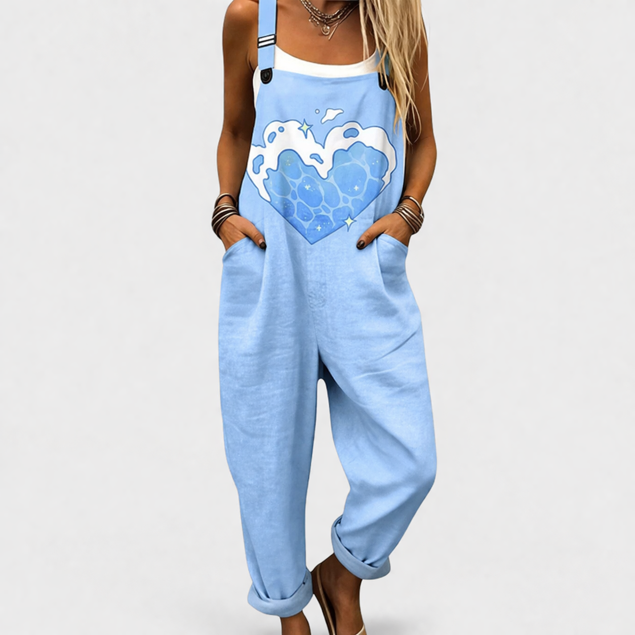 Renata - Macacão estampado confortável
