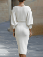 Lídia - Vestido Midi Elegante para o Dia-a-Dia
