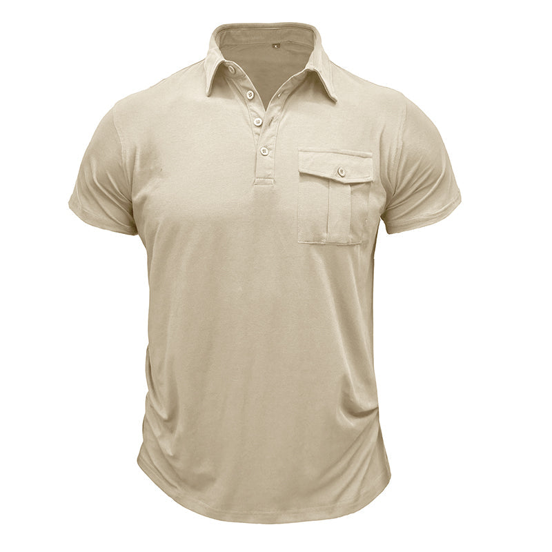 Camisa de algodão com bolsos
