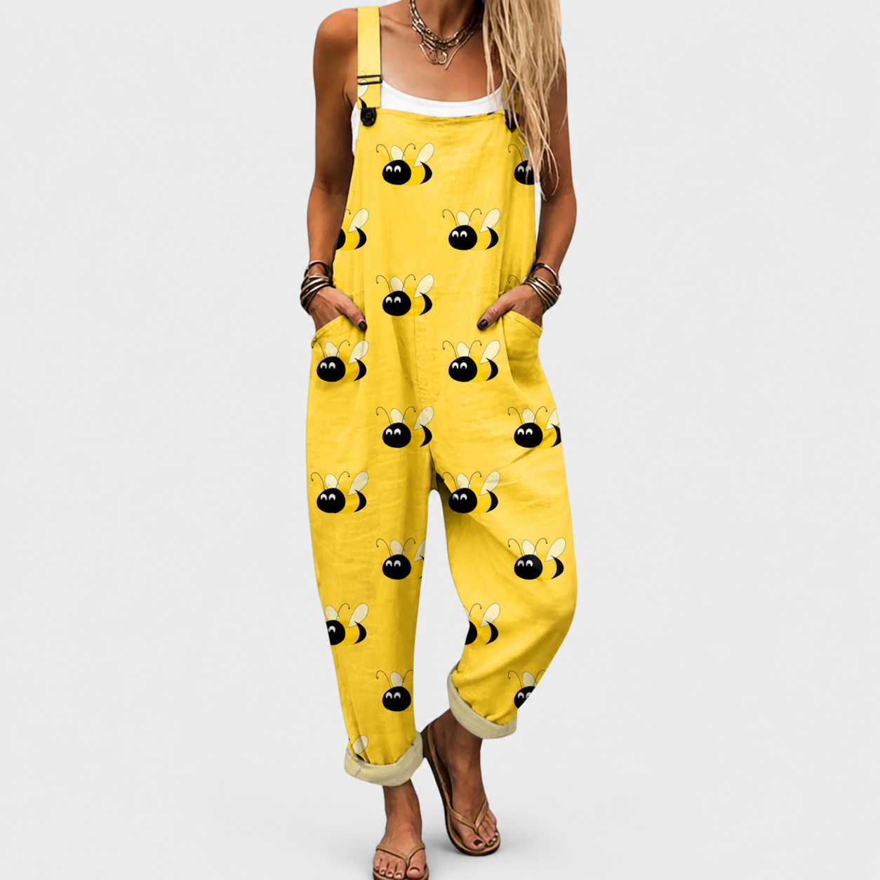 Natália - Macacão estampado confortável