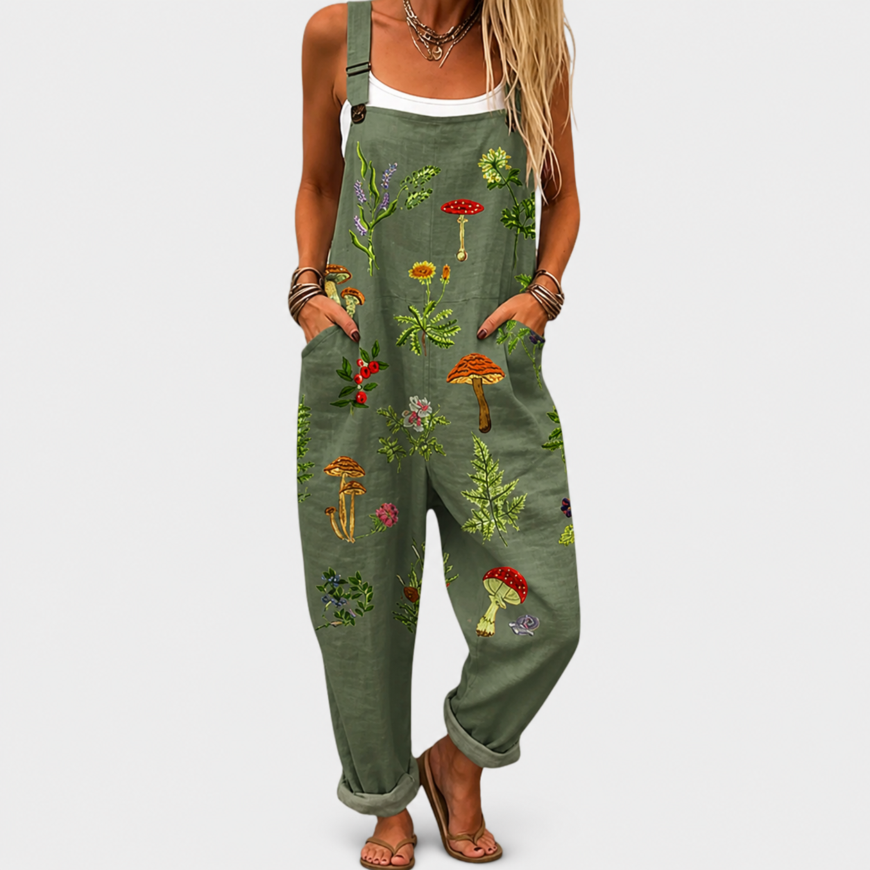 Rita - Macacão estampado confortável
