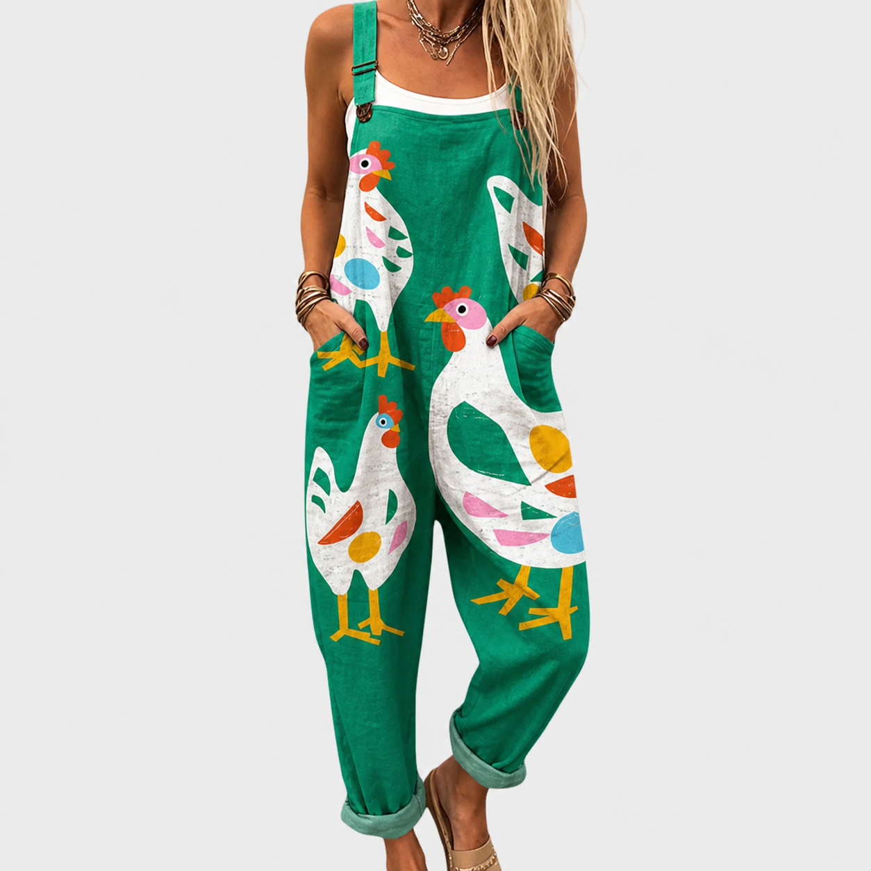 Constança - Macacão estampado confortável