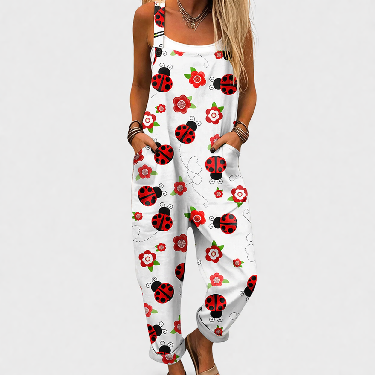 Graça - Macacão estampado confortável