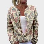 Leonor - Cardigan Floral de Outono