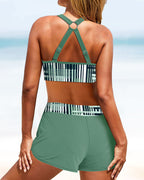 Palmira - Bikini de Cintura Alta em Riscas