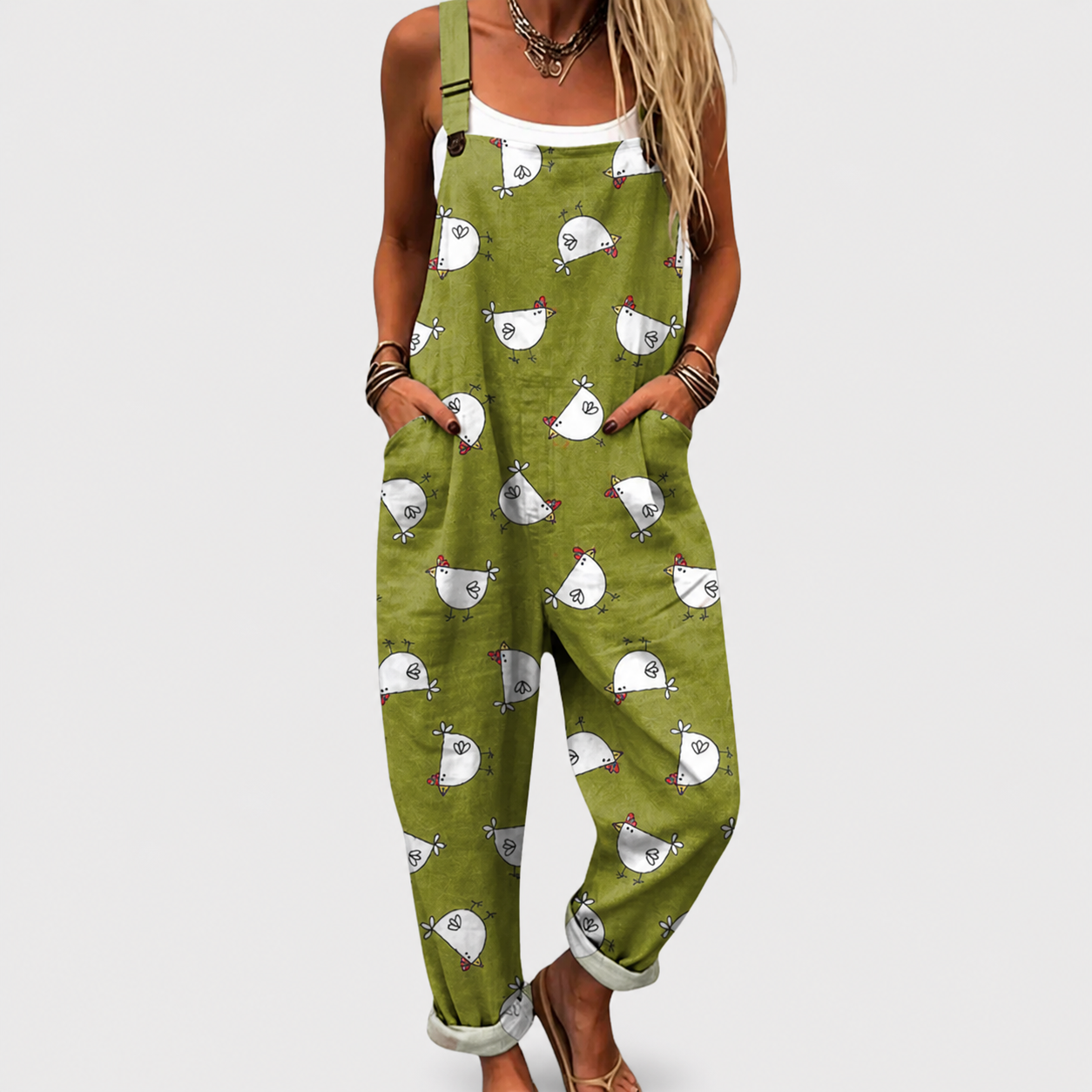 Paula - Macacão estampado confortável