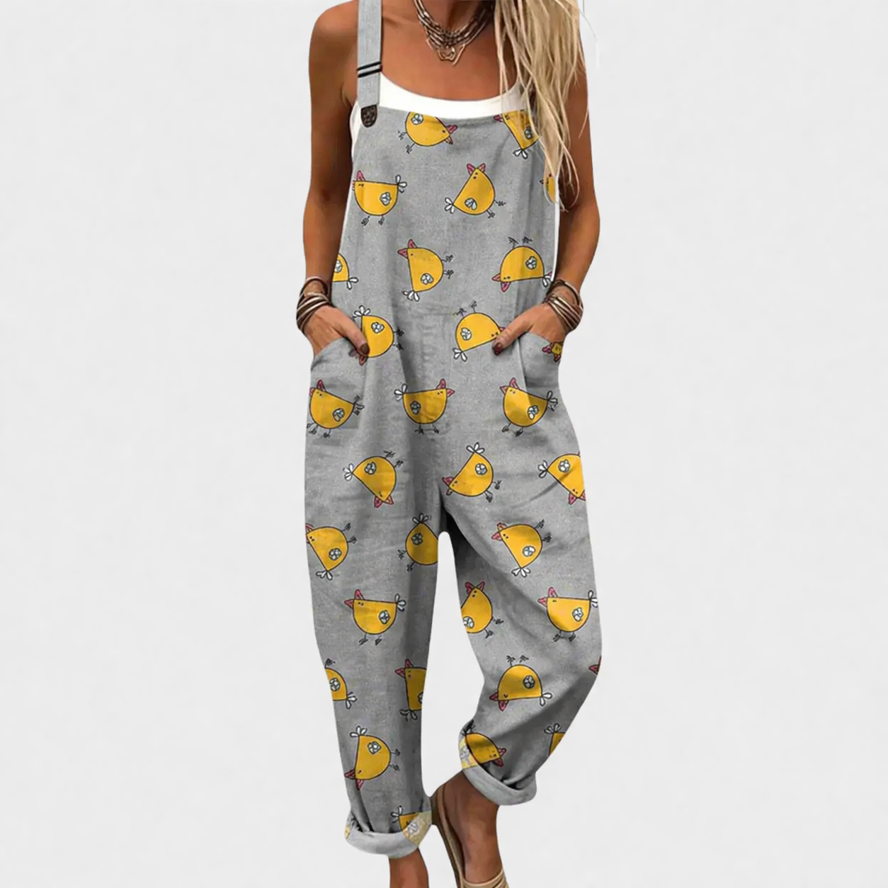 Paula - Macacão estampado confortável