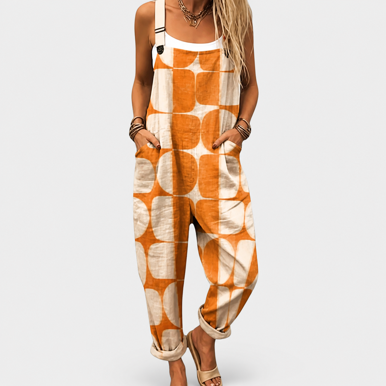 Fernanda - Macacão estampado confortável