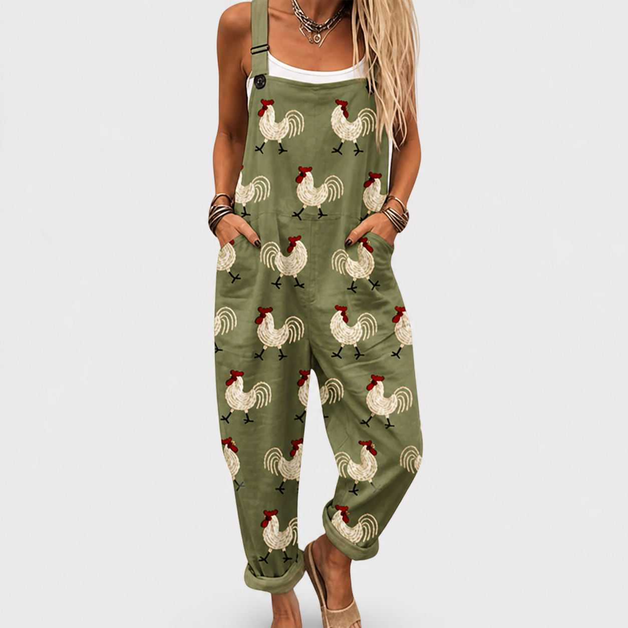 Diana Sofia - Macacão estampado confortável