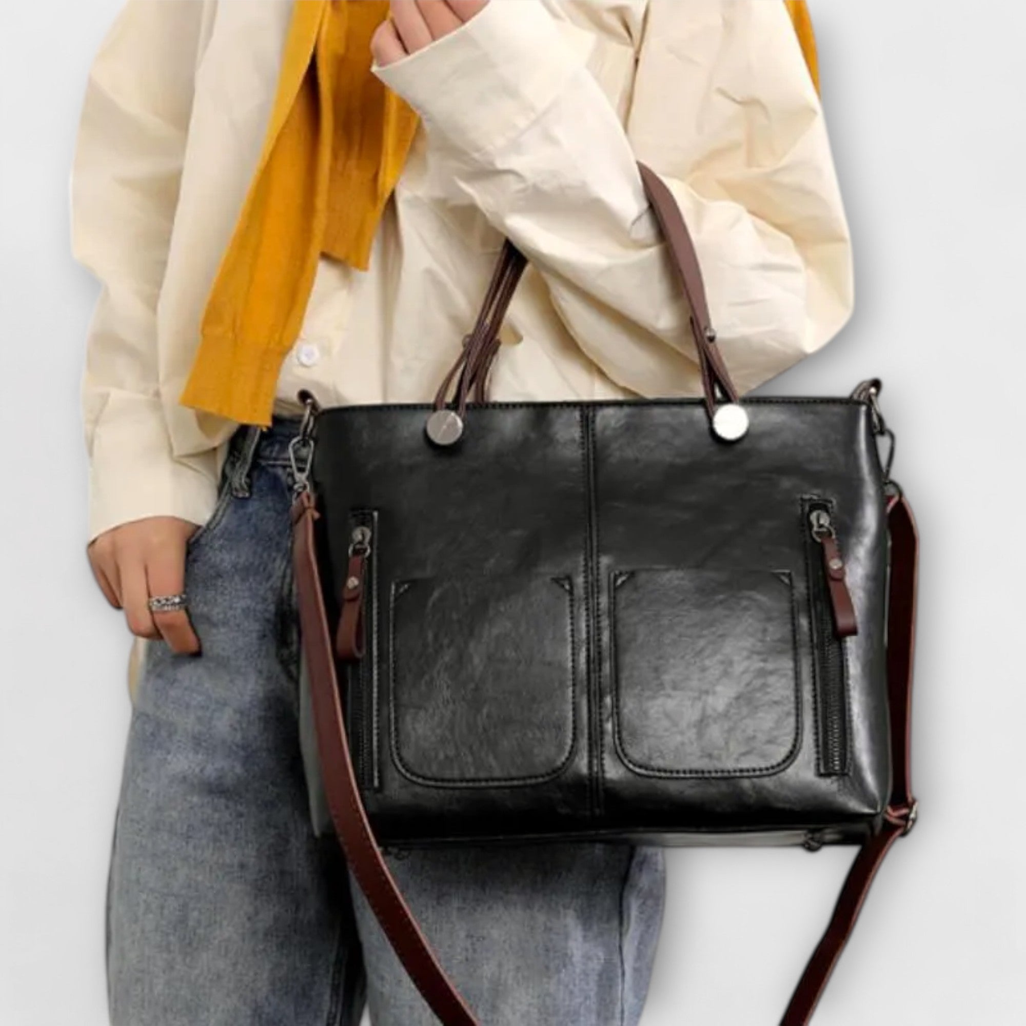 Maria - Bolsa couro elegante