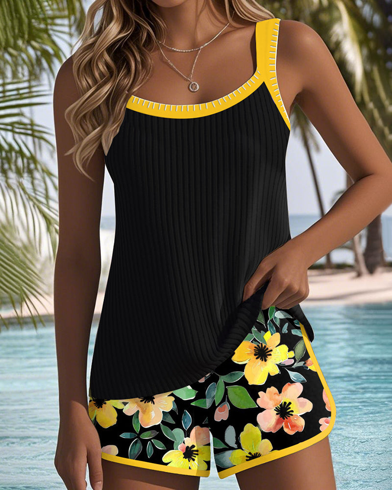 Catarina | Conjunto de Tankini Elegante em Dois Peças