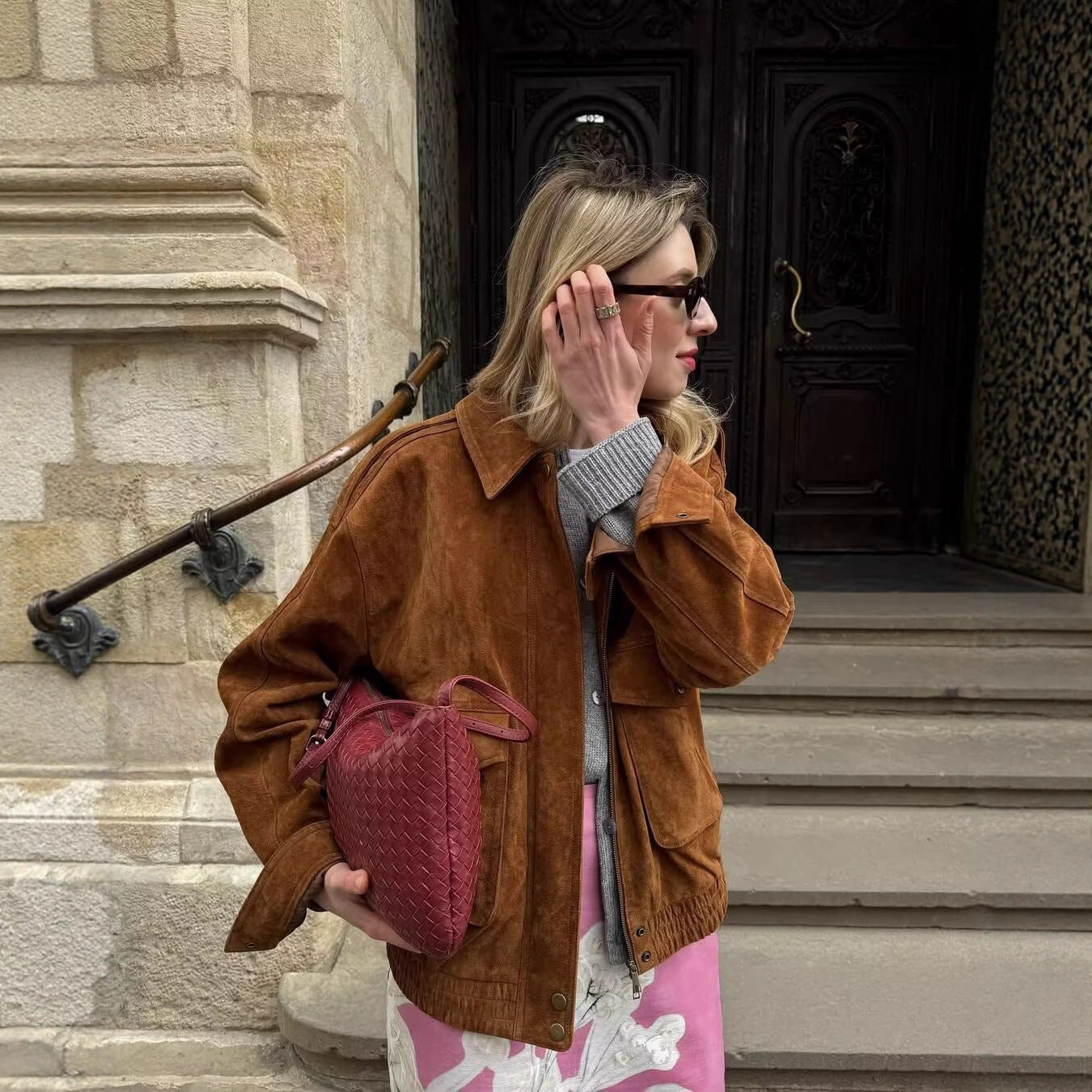 Laura | Casaco Feminino de Meia Estação em Camurça
