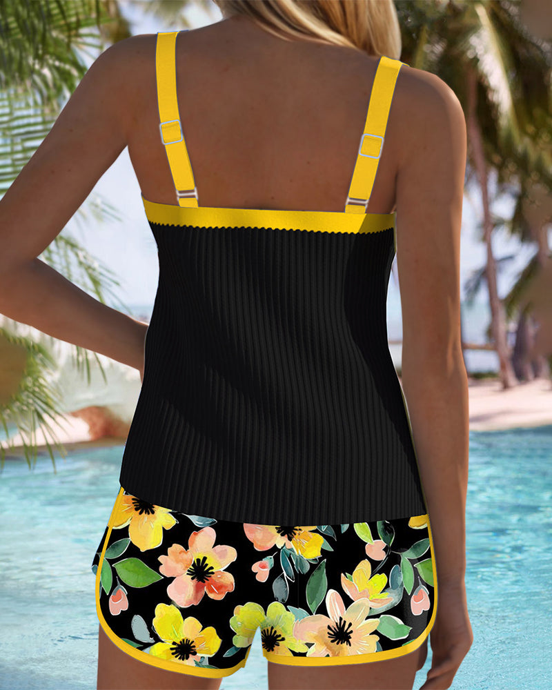 Catarina | Conjunto de Tankini Elegante em Dois Peças