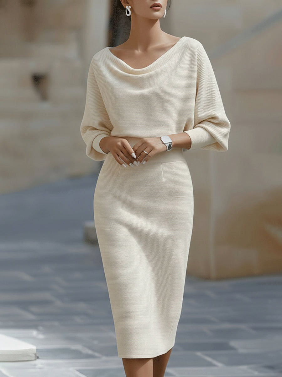 Lídia - Vestido Midi Elegante para o Dia-a-Dia