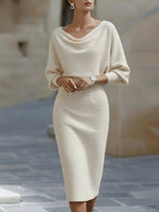 Lídia - Vestido Midi Elegante para o Dia-a-Dia