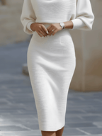 Lídia - Vestido Midi Elegante para o Dia-a-Dia