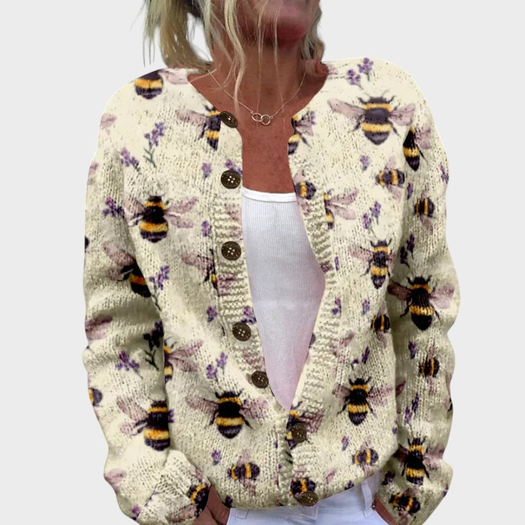 Leonor - Cardigan Floral de Outono