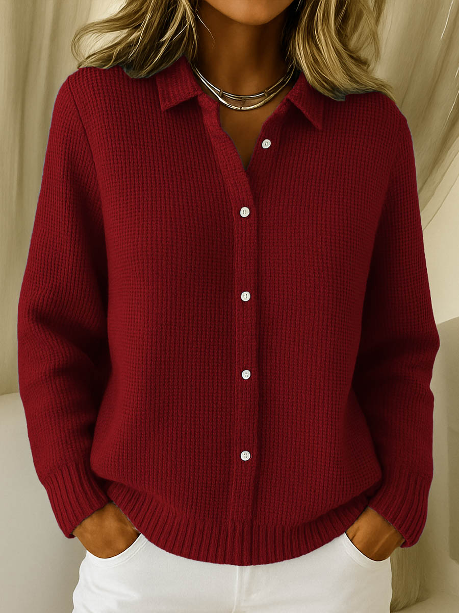 Eva | Clássico Cardigan de Malha com Botões