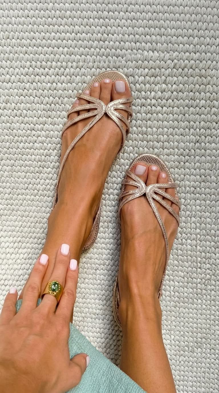Joana - Sandálias Douradas Elegância de Verão