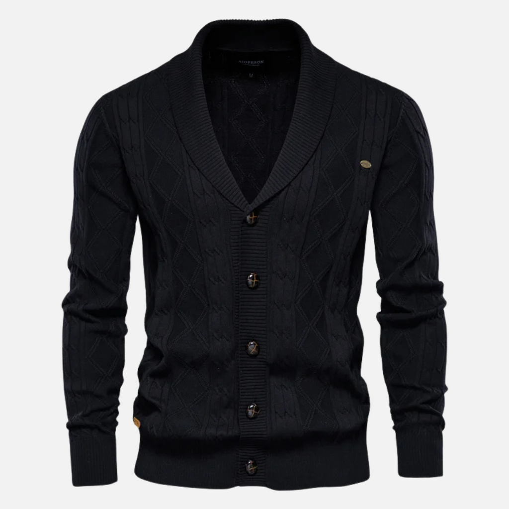 Francisco - Cardigan Argyle Mistura Suave