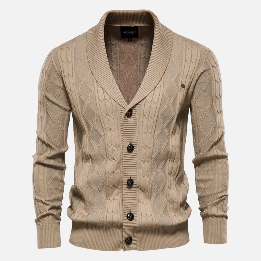 Francisco - Cardigan Argyle Mistura Suave