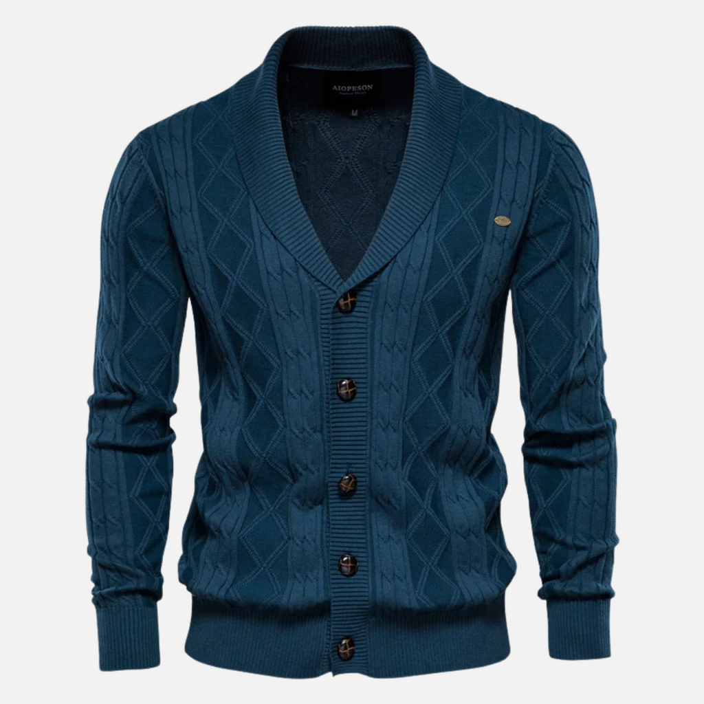 Francisco - Cardigan Argyle Mistura Suave