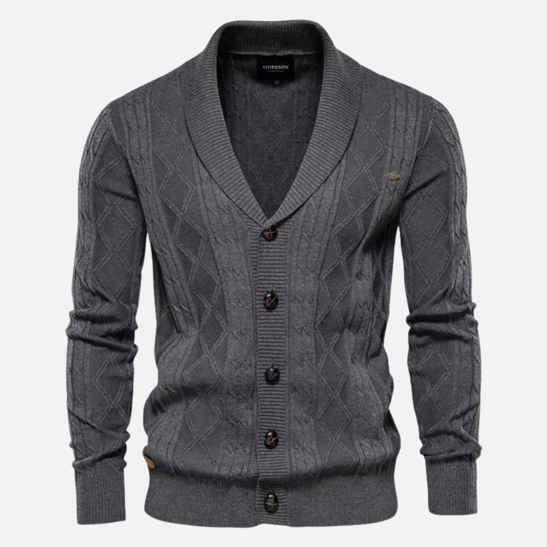 Francisco - Cardigan Argyle Mistura Suave