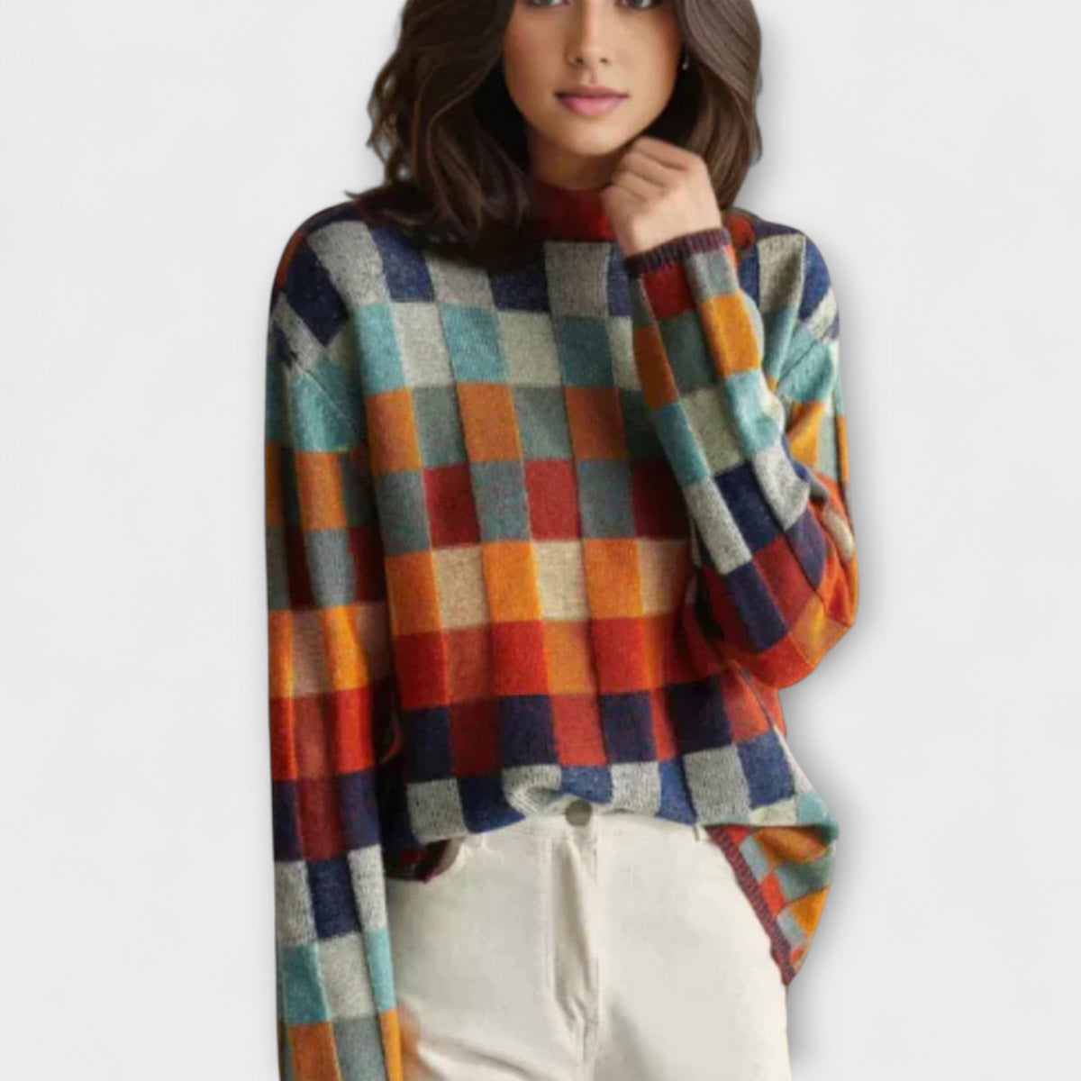 Filipa - Camisa com gola alta em caxemira
