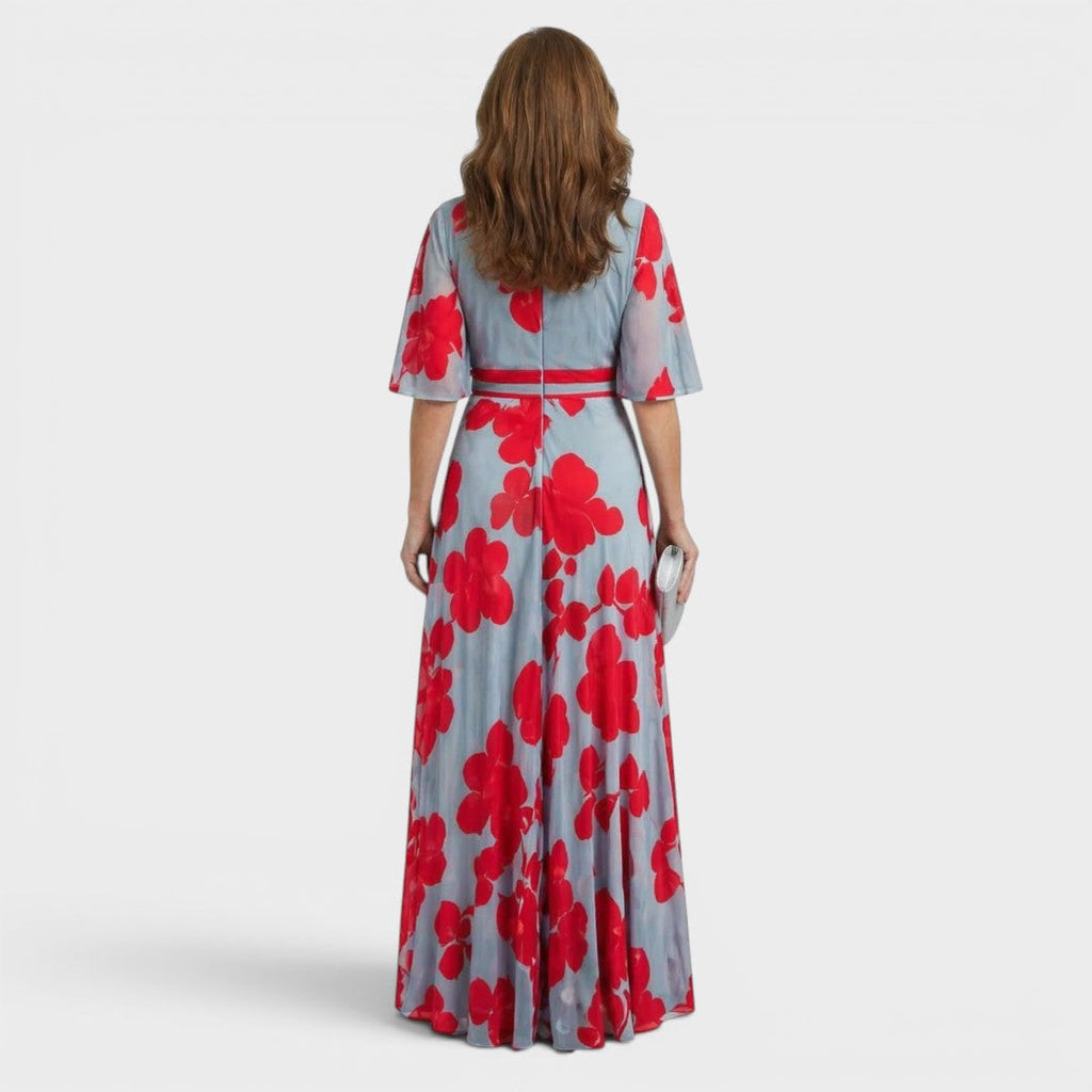 Daniela- Vestido maxi halter fluido elegante para Mulher