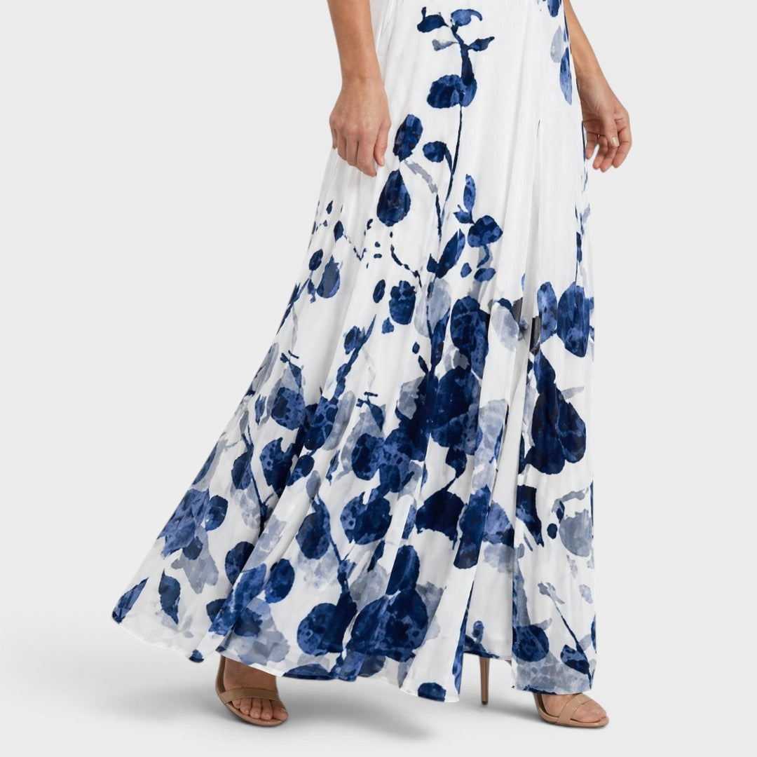Daniela- Vestido maxi halter fluido elegante para Mulher