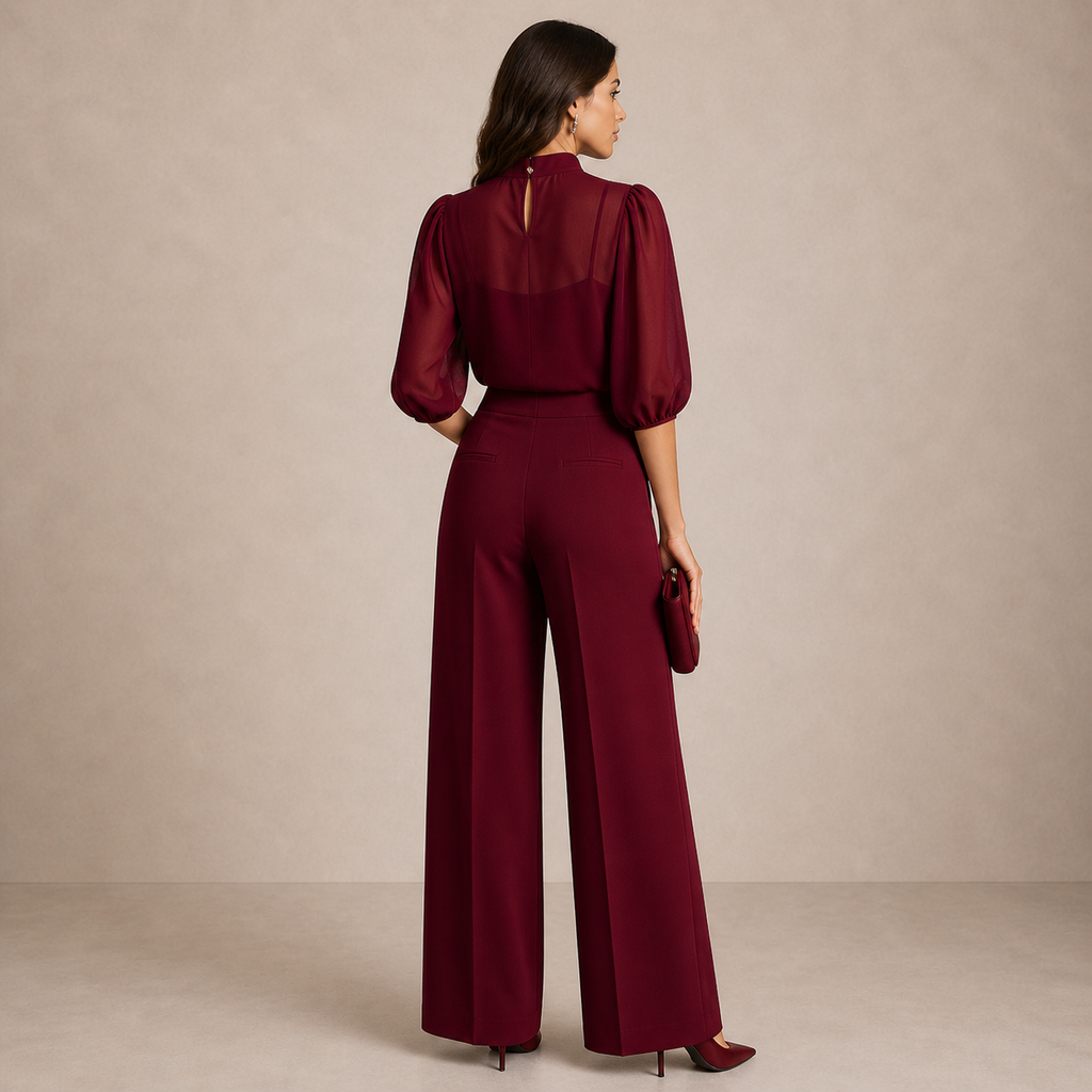 Catarina | Conjunto Fluido com Calças Largas