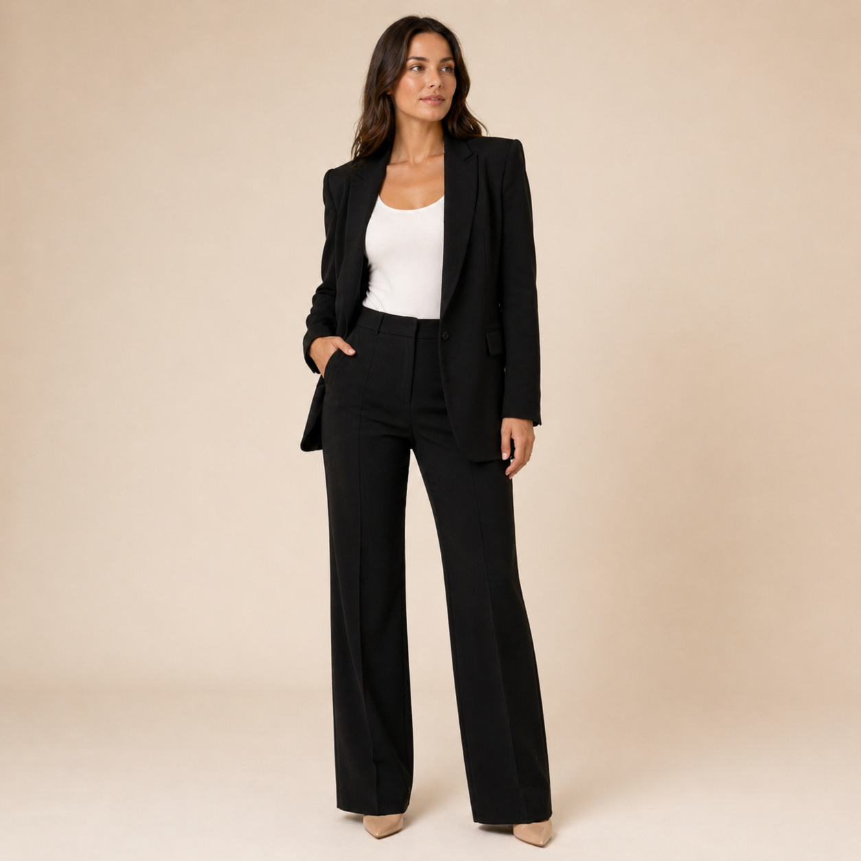 Vanessa - Conjunto Elegante com Calças Largas