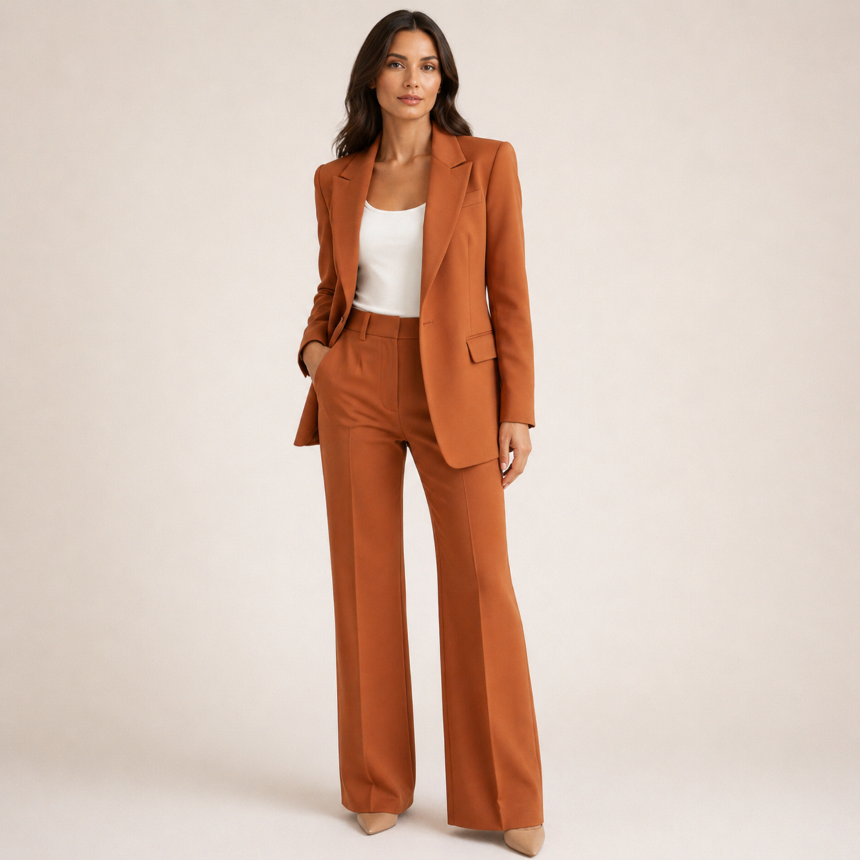 Vanessa - Conjunto Elegante com Calças Largas