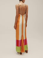 Paloma – Vestido longo listrado colorido