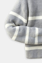 Constantino - Sweater Meio Zíper Listrado