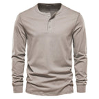 Camisa Henley - Mistura Suave Respirável
