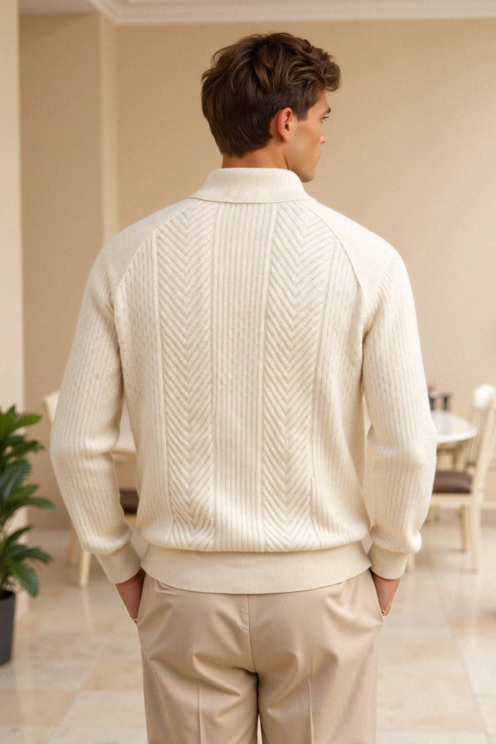 Sweater de Malha Misturada - Relaxada