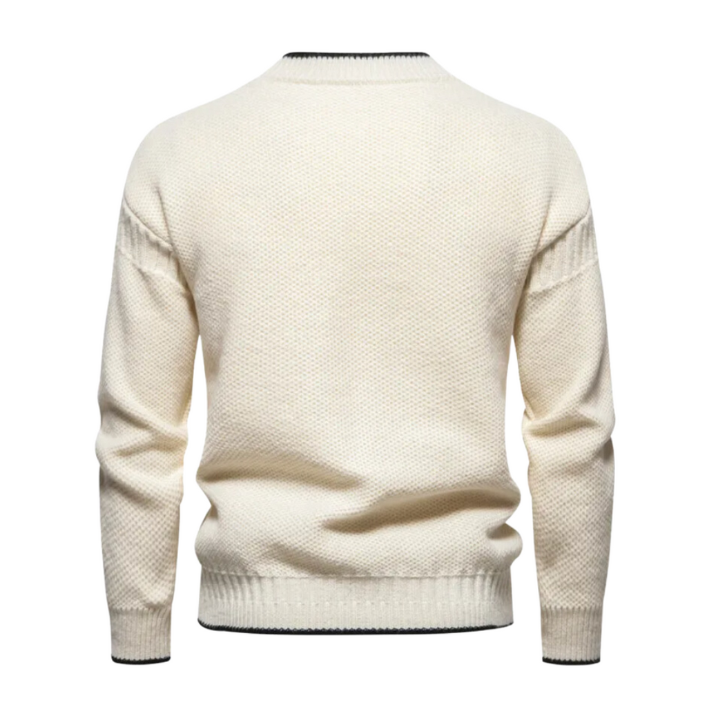 Sweater de Malha - Tecido de Mistura