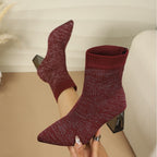 Isabel | Botins meia com salto