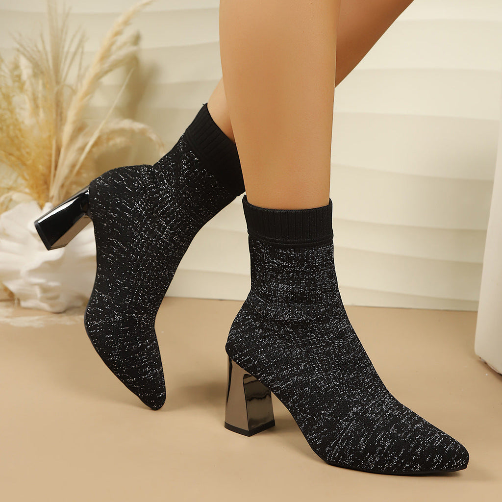 Isabel | Botins meia com salto