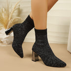 Isabel | Botins meia com salto