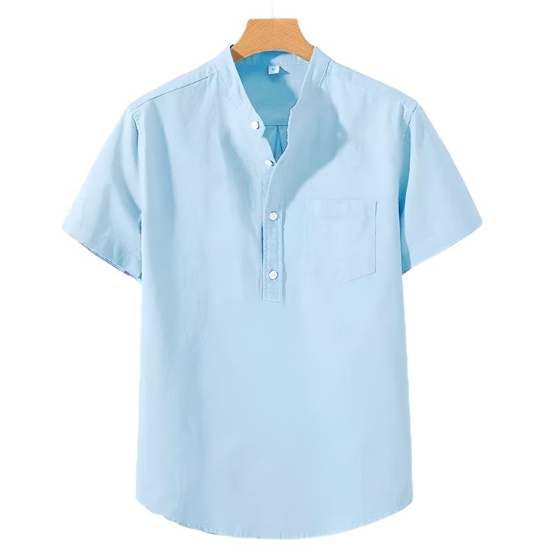 Camisa em Mistura de Poliéster - Gola Alta