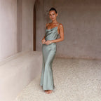 Rosa Elena™ | Vestido longo de cetim
