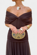 Magda™ | Vestido largo de flores com decote em V